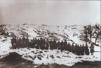 Солдаты Болгарского ополчения в горах Стара-Планина, 1877 год