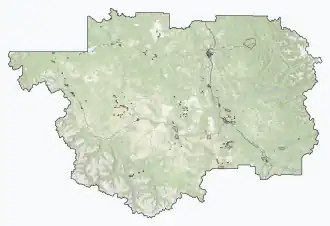 Карибу на карте