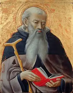 Святой Антоний. Деталь Алтаря Святого Антония-аббата. 1436. Лувр, Париж