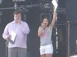 Василий Уткин и Анастасия Мыскина на рок-фестивале «Рок над Волгой», 2009