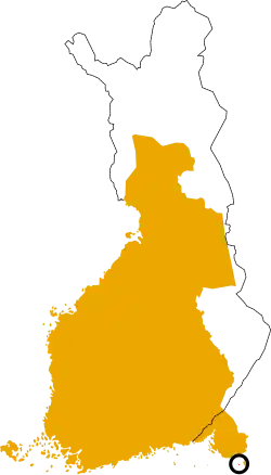 Уменьшение территории Финляндии по Столбовскому миру 1617 г.