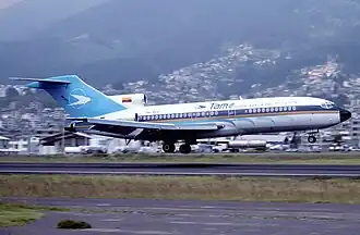 Boeing 727-134 авиакомпании TAME, идентичный разбившемуся