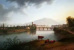 Вид Пизы. 1800. Холст, масло. Музей Вальрафа-Рихарца, Кёльн