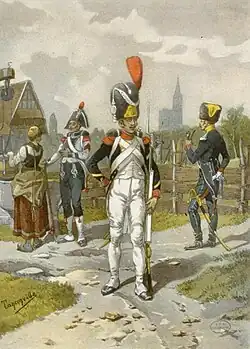 Солдаты из дивизии генерала Удино в Страсбурге, 1807