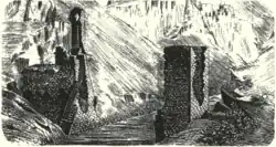 Разрушенный мост через реку, 1850-е