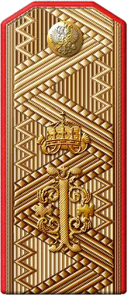 Генерал от инфантерии 54-го пехотного Минского Его Величества Царя Болгарского полка (реконструкция погон шефа полка, Царя Болгарии Фердинанда I по состоянию на 1902-1915 г.)