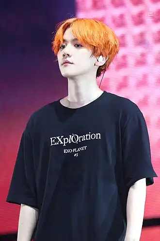 Бэкхён в июле 2019 года