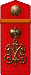 Погон ефрейтора команды гребцов катеров гвардейский пехотных полков – Преображенского и Семёновского, 1914.