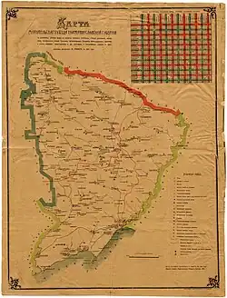 Мариупольский уезд на карте