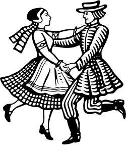 С почтовой марки. Белорусский народный танец «Лявониха»