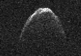 Изображение астероида с помощью радара Голдстоун, получено 17 июня 2012 года