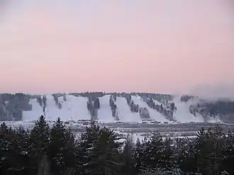 Вид с РТФ-32 на горнолыжные спуски