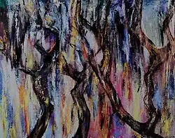 «Капель дождя, побежавших вослед...»,  х/м, 64x81, 2007