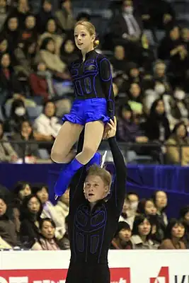 Татьяна Новик и её партнёр Михаил Кузнецов в финале юниорского Гран-при (2009)