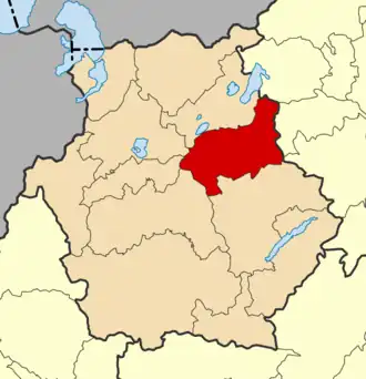 Эордея на карте