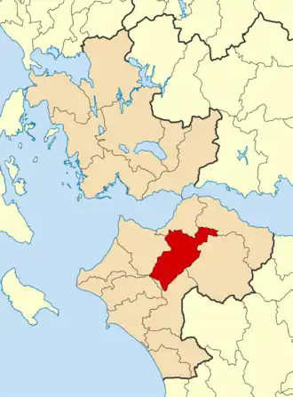 Эримантос на карте