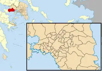 Мегара на карте