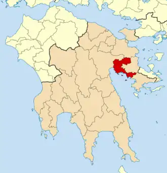 Нафплион на карте