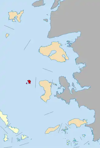 Псара на карте