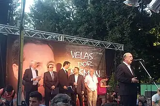 Траурная манифестация в Буэнос-Айресе в первую годовщину смерти Нисмана 18 января 2016 года.