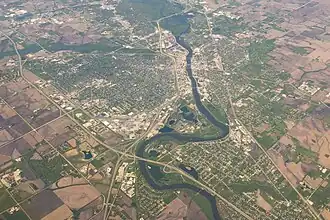 Уотерлу, вид с высоты