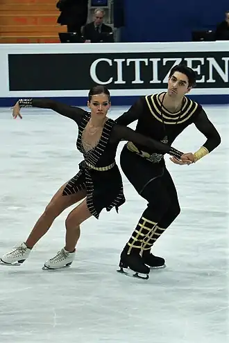 Альпер Учар и Алиса Агафонована чемпионате Европы в Москве(2018)