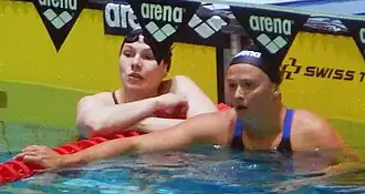 М. Асташкина (слева) и В. Симонова (справа) на чемпионате России 2018