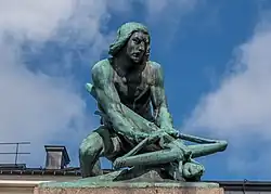 Памятник Bågspännaren[швед.] Энгельбректу Энгельбректссону. Установлен в Стокгольме в 1916 году. «Простой человек встаёт на защиту своей страны. Мечта о её величии когда-то принадлежала каждому» — Ивар Лу-Юханссон.