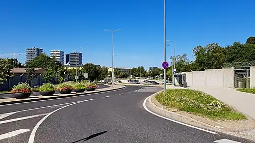 Улица Фильтри перед перекрёстком с улицей Техника, 2023 год