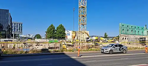 Строительство новой трамвайной линии, лето 2023 год