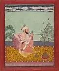 Раджа курящий кальян (хукка). 1690-1710гг, Музей Метрополитен, Нью-Йорк