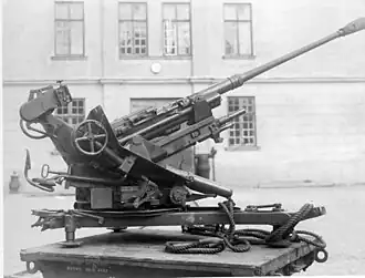 3,7 cm FlaK 37 в Морском музее Карлскруны, 1945 год.