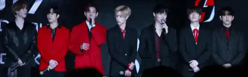 Got7 в феврале 2018 года в Бангкоке. Слева направо: Югём, Джексон, Бэм-Бэм, Марк, Джей-Би, Ёнджэ и Джинён