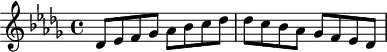 K:Db
D E F G A B c d | d c B A G F E D|