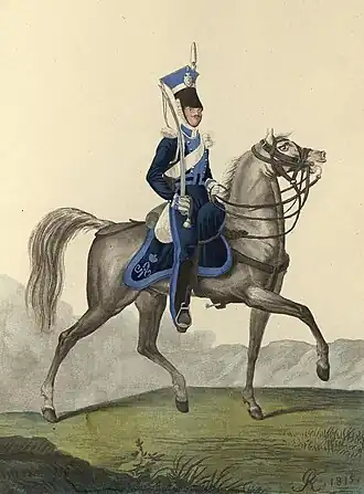 Унтер-офицер 4-го Украинского уланского полка, 1820