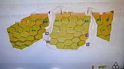 Рентгеновское изображение бронежилета 6Б1. Алюминиевые пластины хорошо видны.