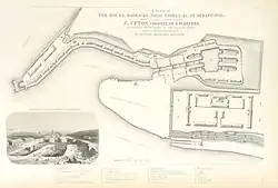 Сухие доки в Корабельной бухте (т. н. Лазаревское адмиралтейство) (1818-1850) проект инженер-полковника Д. Уптона