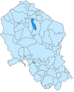 Расположение муниципалитета Аньора на карте провинции
