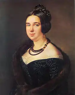 Картина В. А. Тропинина «Портрет  А. А. Оболенской», 1845 год