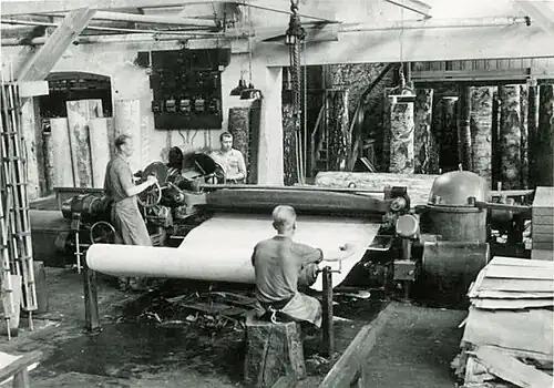 Мшина для резки фанеры, 1920—1940 гг.