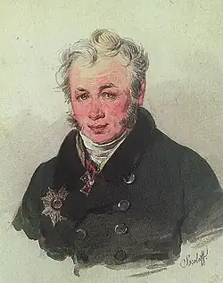 На портрете П. Ф. Соколова