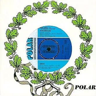 Обложка сингла ABBA «Waterloo» (1974)