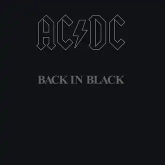 Обложка альбома AC/DC «Back in Black» (1980)