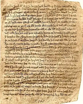 Первая страница рукописи AM 748 I 4to.