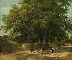 Пастух и всадник на просёлочной дороге. Ок. 1823. Бумага на холсте, масло. Метрополитен-музей, Нью-Йорк