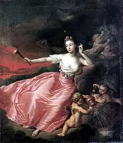 Неизвестная в виде богини Авроры. 1761, Ассоциация городских музеев Берлина (нем.[нем.]).