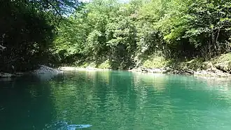 Верхнее течение Абаши у села Гачедили.