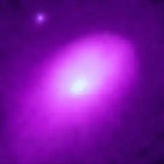 Изображение скопления, полученное телескопом Чандра