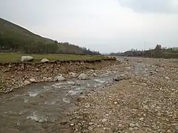 Абджазсай в марте, у кишлака Абджаз