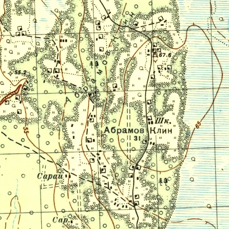 План деревни Абрамов Клин. 1937 год